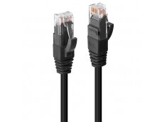 Komutacinis kabelis 0.3m U/UTP Cat6, juodas, LSZH