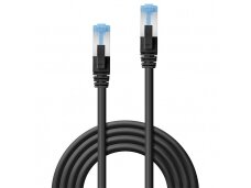 Komutacinis kabelis 0.3m S/FTP Cat6A Pimf, LSZH, juodas