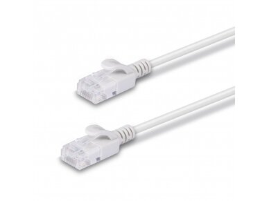 0.3m Cat.6A U/UTP Ultra Slim Network Cable, Grey 2
