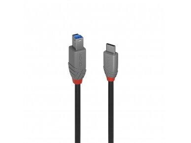 USB 3.2 kabelis  C - B, 0.5m, Anthra Line, juodas