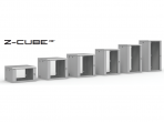 10U Z-Cube 600 spinta, pilka 546x600x600 (AxPxG)mm