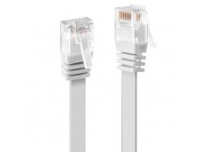 10m Cat.6 U/UTP Flat Network Cable, White