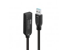 USB A - USB-C 3.0 ilgiklis 10m su stiprinimu