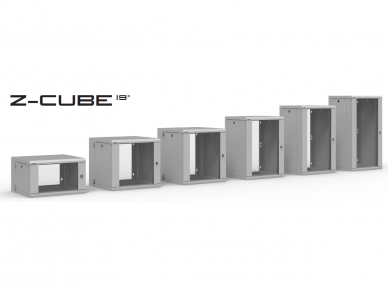 10U Z-Cube 600 spinta, pilka 546x600x600 (AxPxG)mm 1