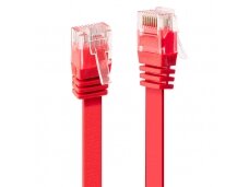 1m Cat.6 U/UTP Flat Network Cable, Red