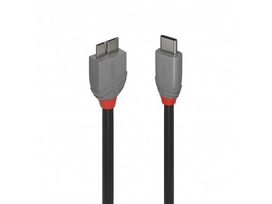 USB-C 3.2 - micro B kabelis 1m, Anthra Line