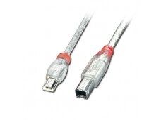 2m USB 2.0 OTG Type Mini-A to B Cable - Transparent