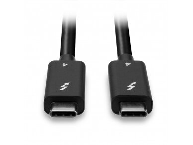 Thunderbolt 4 kabelis, USB C, 2m, 40Gbps 8K 100W, aktyvus 2