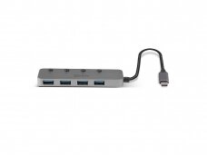 4 Port USB 3.2 Type C Hub with On/Off Switches