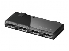 4 portų USB 2.0 šakotuvas, juodas