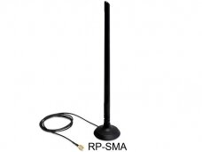 Antena WLAN 802.11 b/g/n RP-SMA kištukas 6.5dBi, magn.