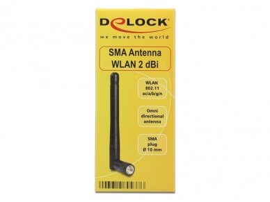 Antena WLAN 802.11 ac/a/b/g/n SMA kištukas 2dBi 2