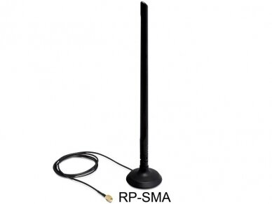 Antena WLAN 802.11 b/g/n RP-SMA kištukas 6.5dBi, magn. 1