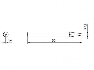 Antgalis SPI27 lituokliui, 1.2x50 mm, SPI26 206