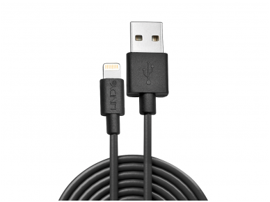 Apple Lightning USB duomenų ir maitinimo kabelis 1m juodas 1