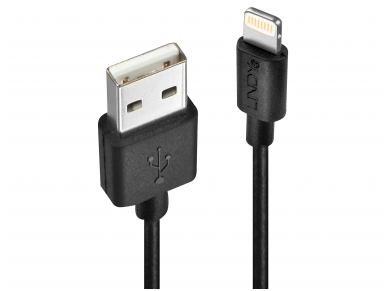 Apple Lightning USB duomenų ir maitinimo kabelis 1m juodas