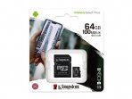 Atminties kortelė Kingston microSDHC 64GB CL10 + adapt.