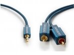 Audio kabelis 3.5mm - 2xRCA 15m Clicktronic