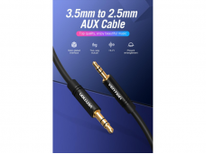 Audio kabelis 2.5mm M - 3.5mm M 0.5m