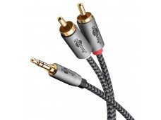 Audio kabelis 3.5mm - 2xRCA 0.5m