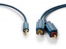 Audio kabelis 3.5mm - 2xRCA 2m Clicktronic