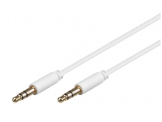 Audio kabelis 3.5mm - 3.5mm 0.5m baltas, mini