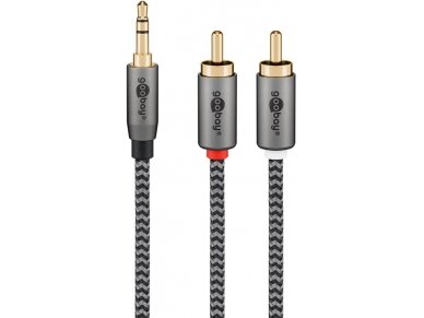 Audio kabelis 3.5mm - 2xRCA 0.5m 1