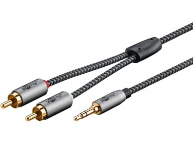 Audio kabelis 3.5mm - 2xRCA 0.5m 14