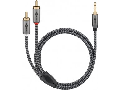 Audio kabelis 3.5mm - 2xRCA 0.5m 5
