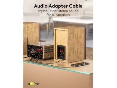 Audio kabelis 3.5mm - 2xRCA 0.5m 6