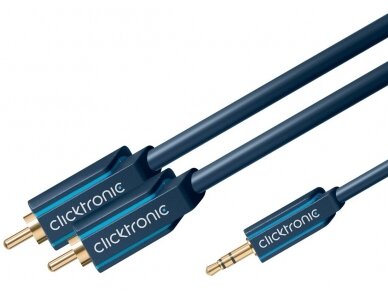 Audio kabelis 3.5mm - 2xRCA 10m Clicktronic 3