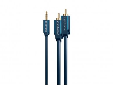 Audio kabelis 3.5mm - 2xRCA 10m Clicktronic 4