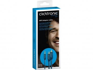 Audio kabelis 3.5mm - 2xRCA 5m Clicktronic 5