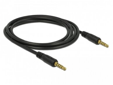 Audio kabelis 3.5mm M-M 5 polių 2m, juodas 1