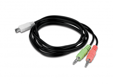 Automatinis USB/KVM perjungėjas 2>1 su kabeliais, audio 5