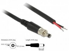 DC prisukamas 5.5/2.5mm kabelis, 0.95m, Easy 45