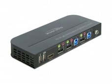DisplayPort 1.4 KVM perjungėjas 2>1, USB3.0, 8K 30Hz, audio
