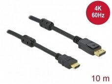 DisplayPort į HDMI aktyvus kabelis 3840x2160 60Hz, 10m