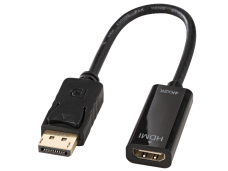 DisplayPort M - HDMI F perėjimas 0.15m, 2160p 4K passive