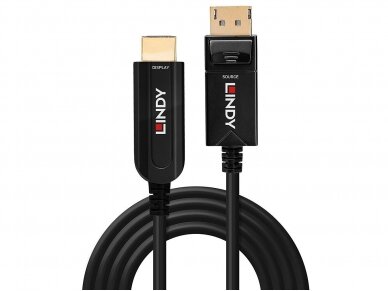 DisplayPort 1.2 į HDMI optinis kabelis 10m 4K 18G 1