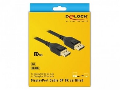 DisplayPort 1.4 kabelis 8K 60Hz, 3m 3