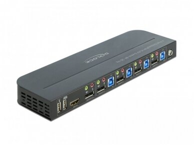 DisplayPort 1.4 KVM perjungėjas 4>1, USB3.0, 8K 30Hz, audio 1