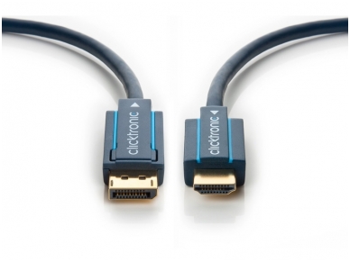 DisplayPort į HDMI kabelis 1m 1080p Clicktronic DP1.2 1