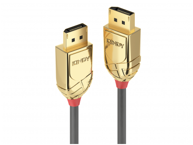 DisplayPort kabelis 10m 4K UHD DP1.2, 21.6Gbps, GOLD Line
