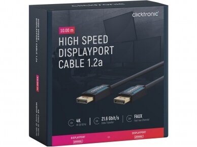 DisplayPort kabelis 10m Clicktronic 4K DP1.2 11