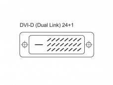 DVI-D kabelis 0.5m 2560x1600