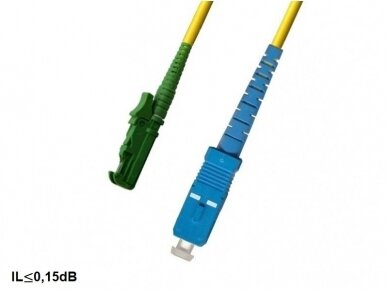 E2000APC/SC viengubas vienmodis komutacinis kabelis 2m, P