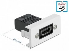 Easy 45 HDMI F-F laikiklis 45x22.5mm, baltas
