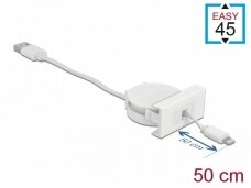 Easy 45 Lightning ištraukiamas kabelis, 45x22.5mm