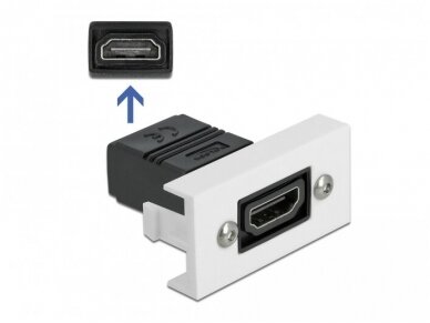 Easy 45 HDMI F-F laikiklis 45x22.5mm, baltas 2